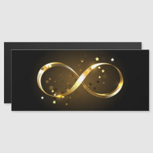 Golden Infinity Symbol Magnetic Invitation