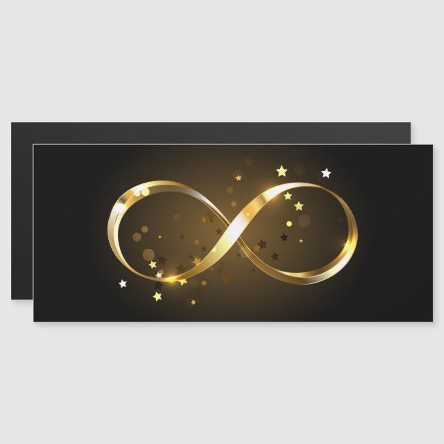 Golden Infinity Symbol Magnetic Invitation (Front/Back)