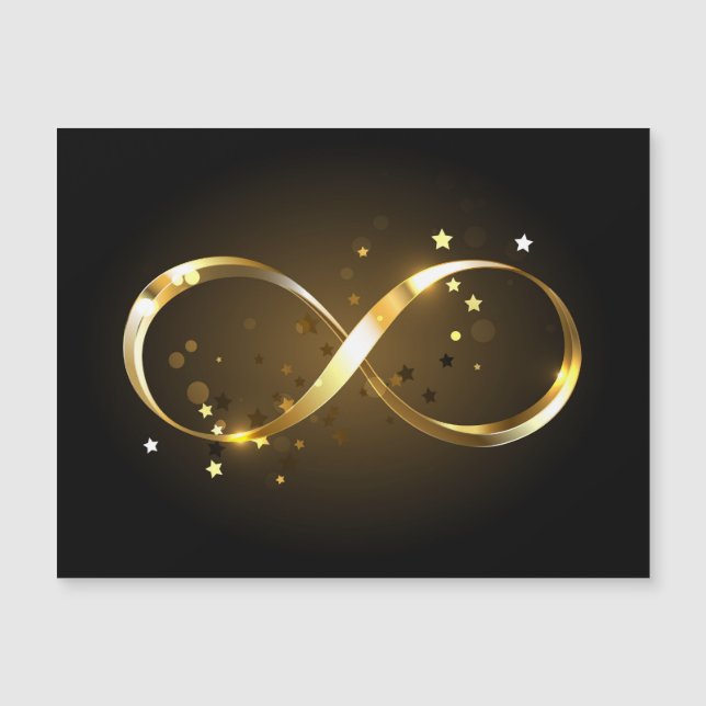 Golden Infinity Symbol Magnetic Invitation (Front)