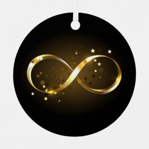 Golden Infinity Symbol Metal Tree Decoration