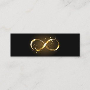 Golden Infinity Symbol Mini Business Card