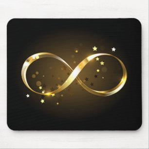 Golden Infinity Symbol Mouse Pad