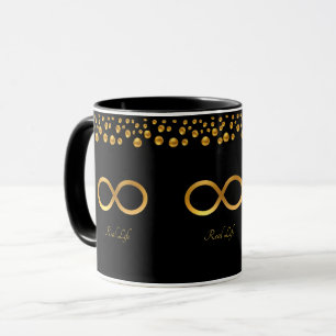 Golden Infinity Symbol Mug