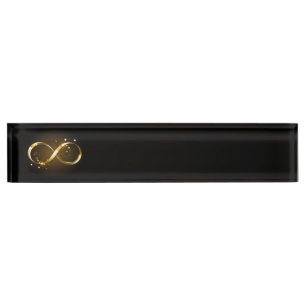 Golden Infinity Symbol Nameplate