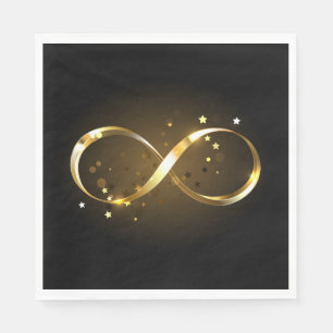 Golden Infinity Symbol Napkin