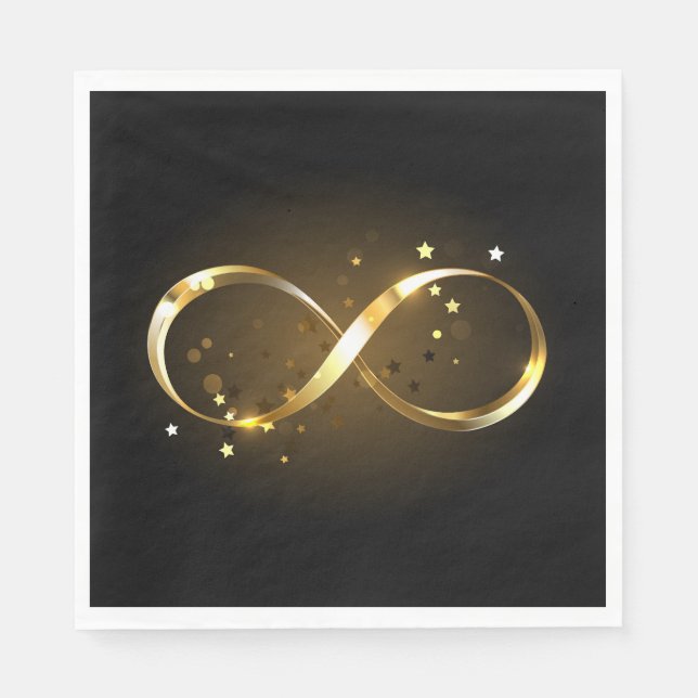 Golden Infinity Symbol Napkin (Front)