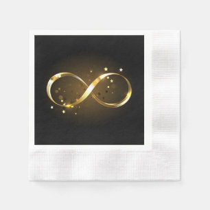 Golden Infinity Symbol Napkin