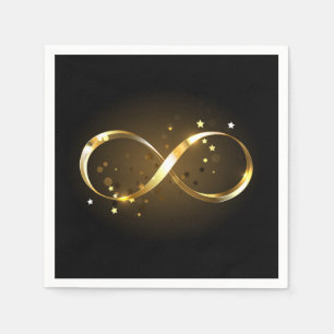 Golden Infinity Symbol Napkin