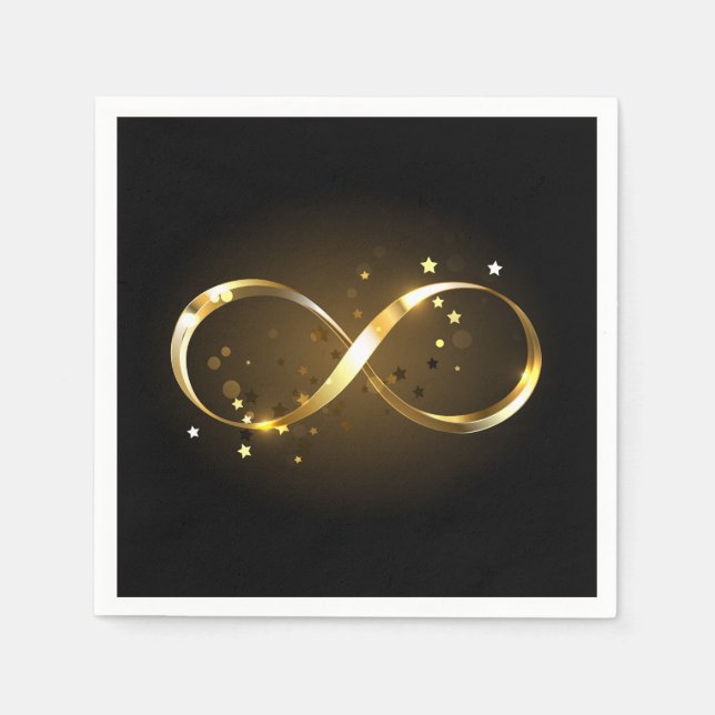 Golden Infinity Symbol Napkin (Front)