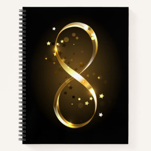 Golden Infinity Symbol Notebook