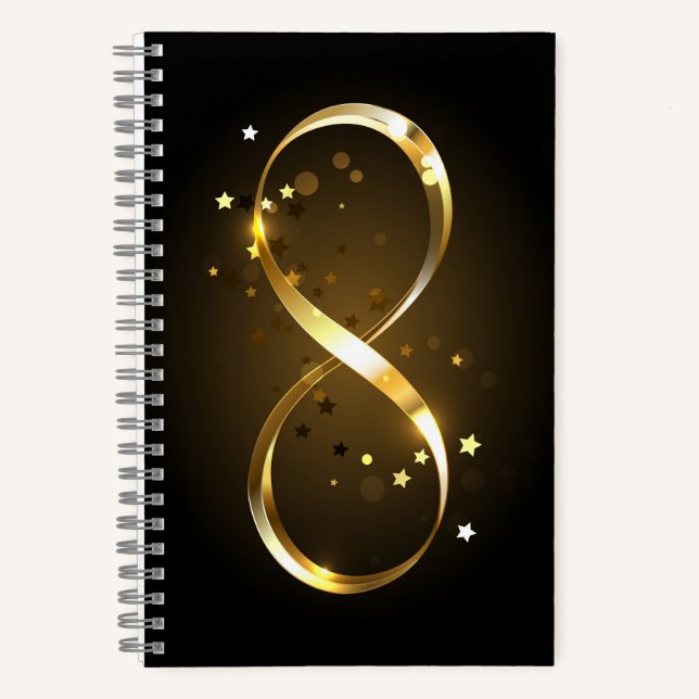 Golden Infinity Symbol Notebook (Front)