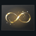 Golden Infinity Symbol Notepad<br><div class="desc">Gold,  jewellery infinity symbol with gold stars on a black background. Design with gold  star.</div>