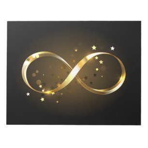 Golden Infinity Symbol Notepad