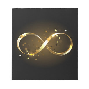 Golden Infinity Symbol Notepad