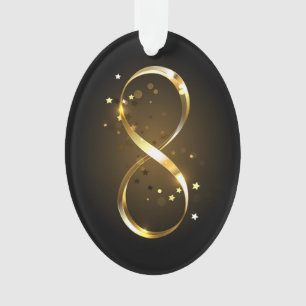 Golden Infinity Symbol Ornament