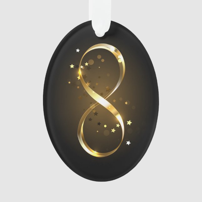 Golden Infinity Symbol Ornament (Front)