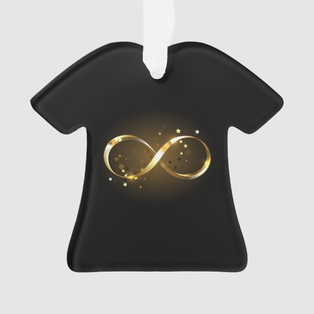Golden Infinity Symbol Ornament (Front)