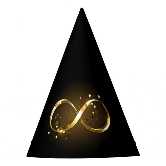 Golden Infinity Symbol Party Hat (Front)