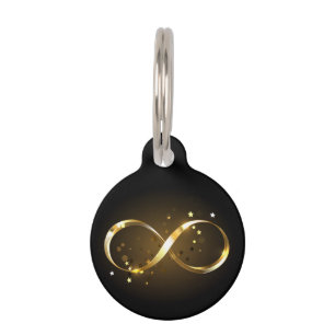Golden Infinity Symbol Pet Tag
