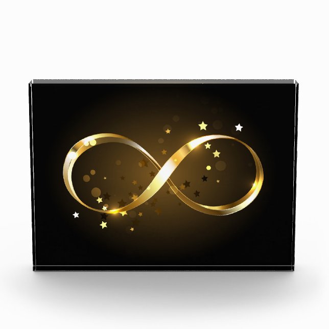 Golden Infinity Symbol Photo Block (Front)