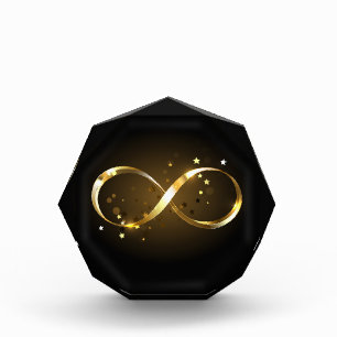 Golden Infinity Symbol Photo Block