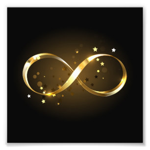 Golden Infinity Symbol Photo Print