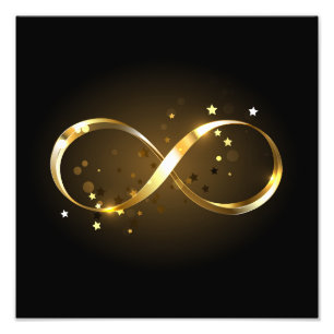 Golden Infinity Symbol Photo Print