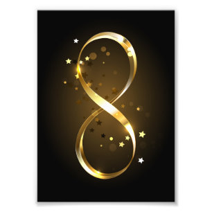 Golden Infinity Symbol Photo Print