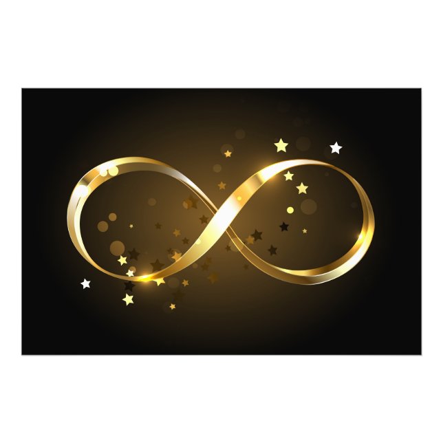Golden Infinity Symbol Photo Print (Front)