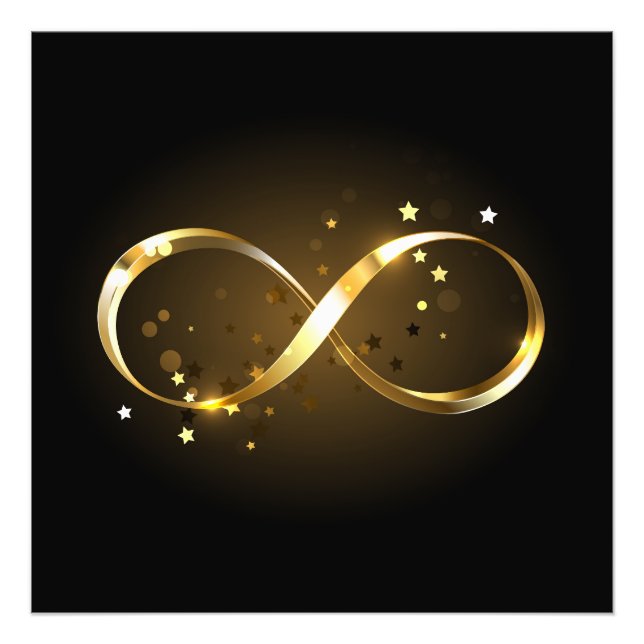 Golden Infinity Symbol Photo Print (Front)