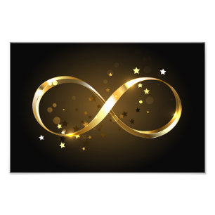 Golden Infinity Symbol Photo Print
