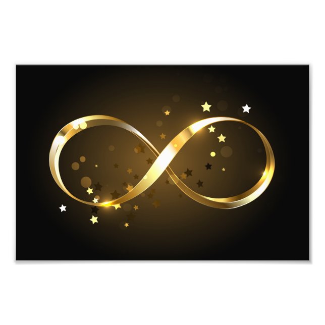 Golden Infinity Symbol Photo Print (Front)