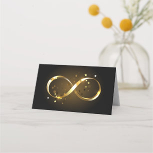 Golden Infinity Symbol Place Card