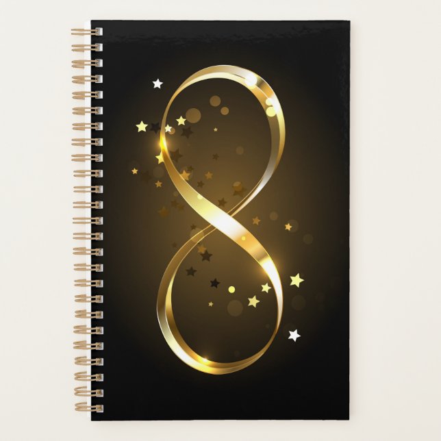 Golden Infinity Symbol Planner (Front)