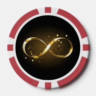 Golden Infinity Symbol Poker Chips