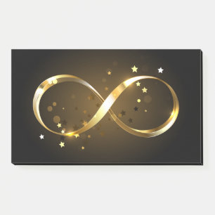 Golden Infinity Symbol Post-it Notes