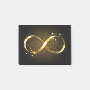 Golden Infinity Symbol Post-it Notes