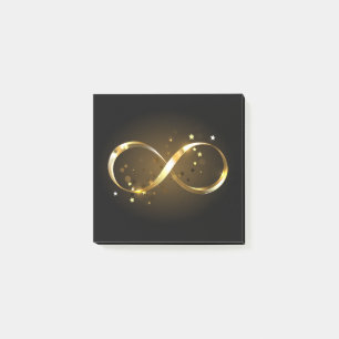 Golden Infinity Symbol Post-it Notes