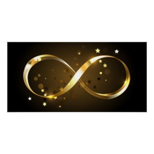 Golden Infinity Symbol Poster