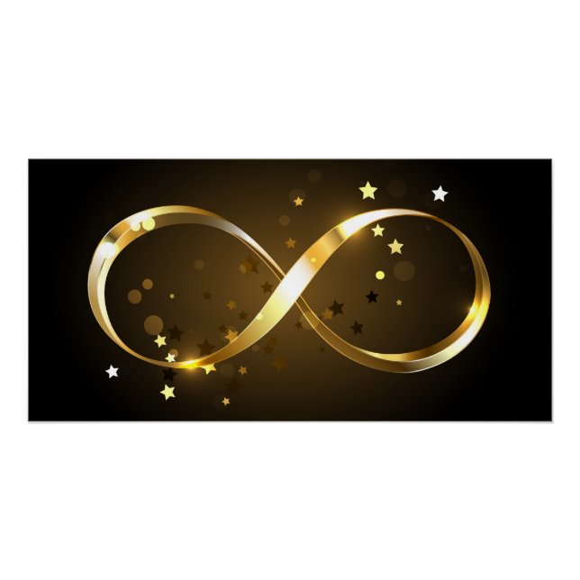 Golden Infinity Symbol Poster (Front)