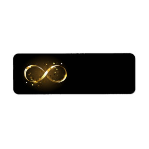 Golden Infinity Symbol Return Address Label