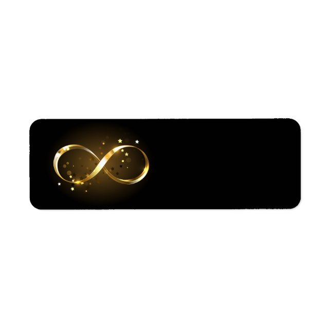 Golden Infinity Symbol Return Address Label (Front)