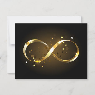 Golden Infinity Symbol RSVP Card