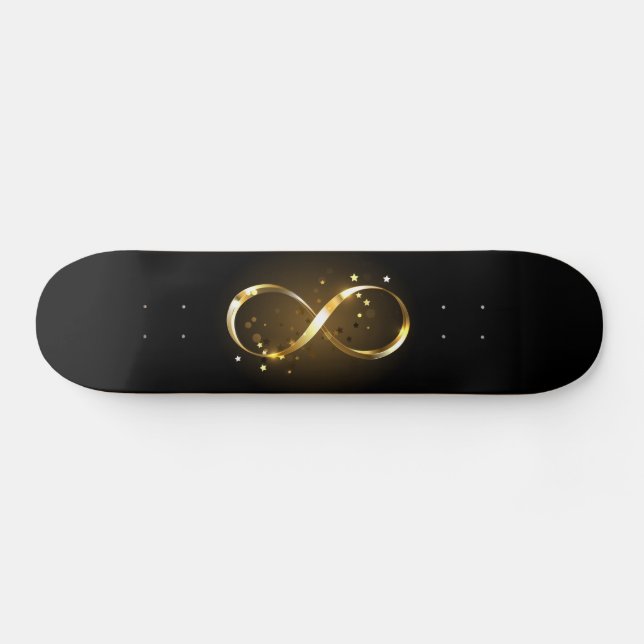 Golden Infinity Symbol Skateboard (Horz)