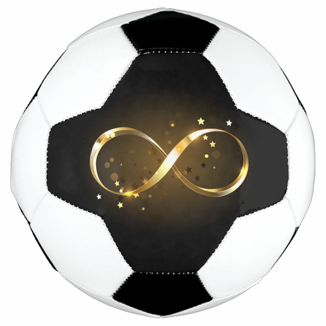 Golden Infinity Symbol Soccer Ball (Front)