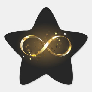 Golden Infinity Symbol Star Sticker