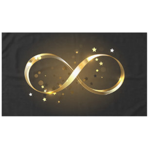 Golden Infinity Symbol Tablecloth