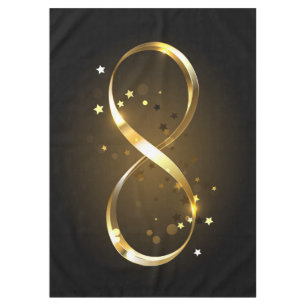 Golden Infinity Symbol Tablecloth
