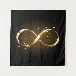 Golden Infinity Symbol Tapestry