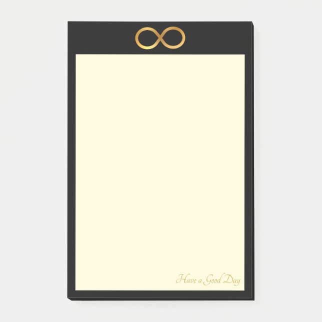 Golden Infinity Symbol Things To Do Post-it Notes (Front)